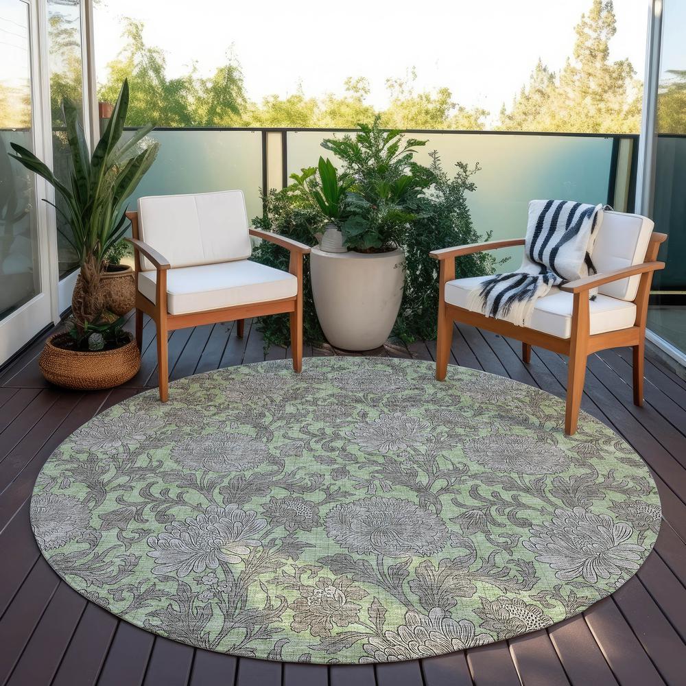 Chantille ACN677 Green 8' x 8' Rug. Picture 7
