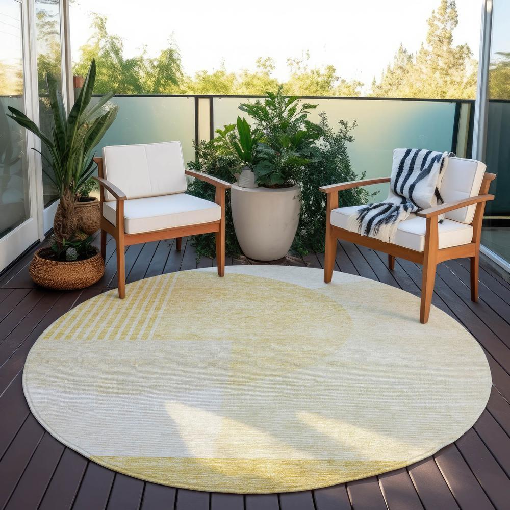 Chantille ACN678 Gold 8' x 8' Rug. Picture 8