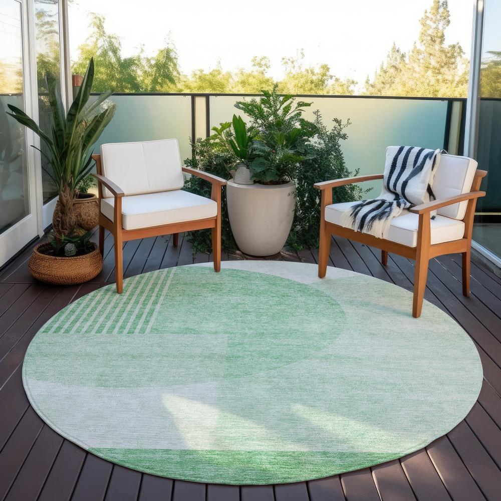 Chantille ACN678 Green 8' x 8' Rug. Picture 7