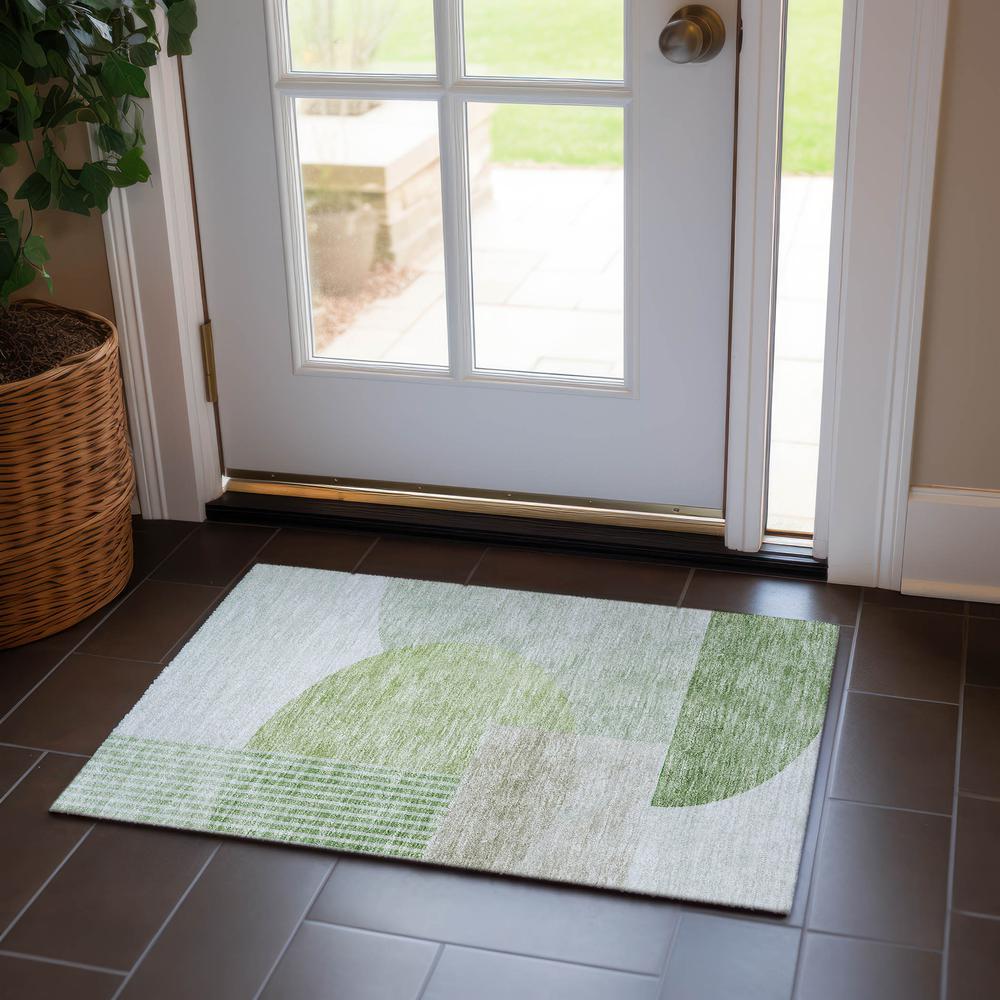 Chantille ACN678 Green 1'8" x 2'6" Rug. Picture 6