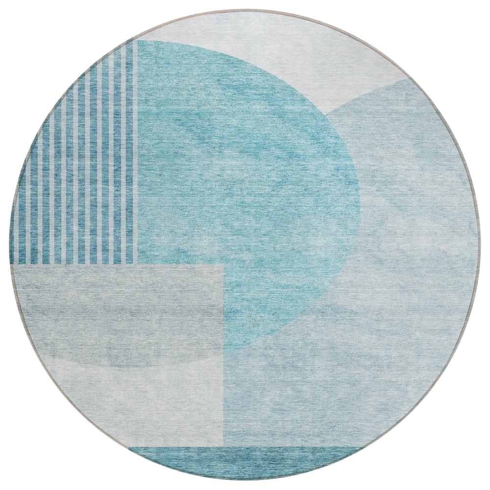 Chantille ACN678 Teal 8' x 8' Rug. Picture 1