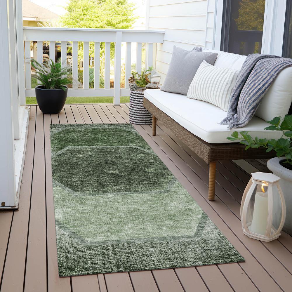 Chantille ACN679 Green 2'3" x 7'6" Rug. Picture 7