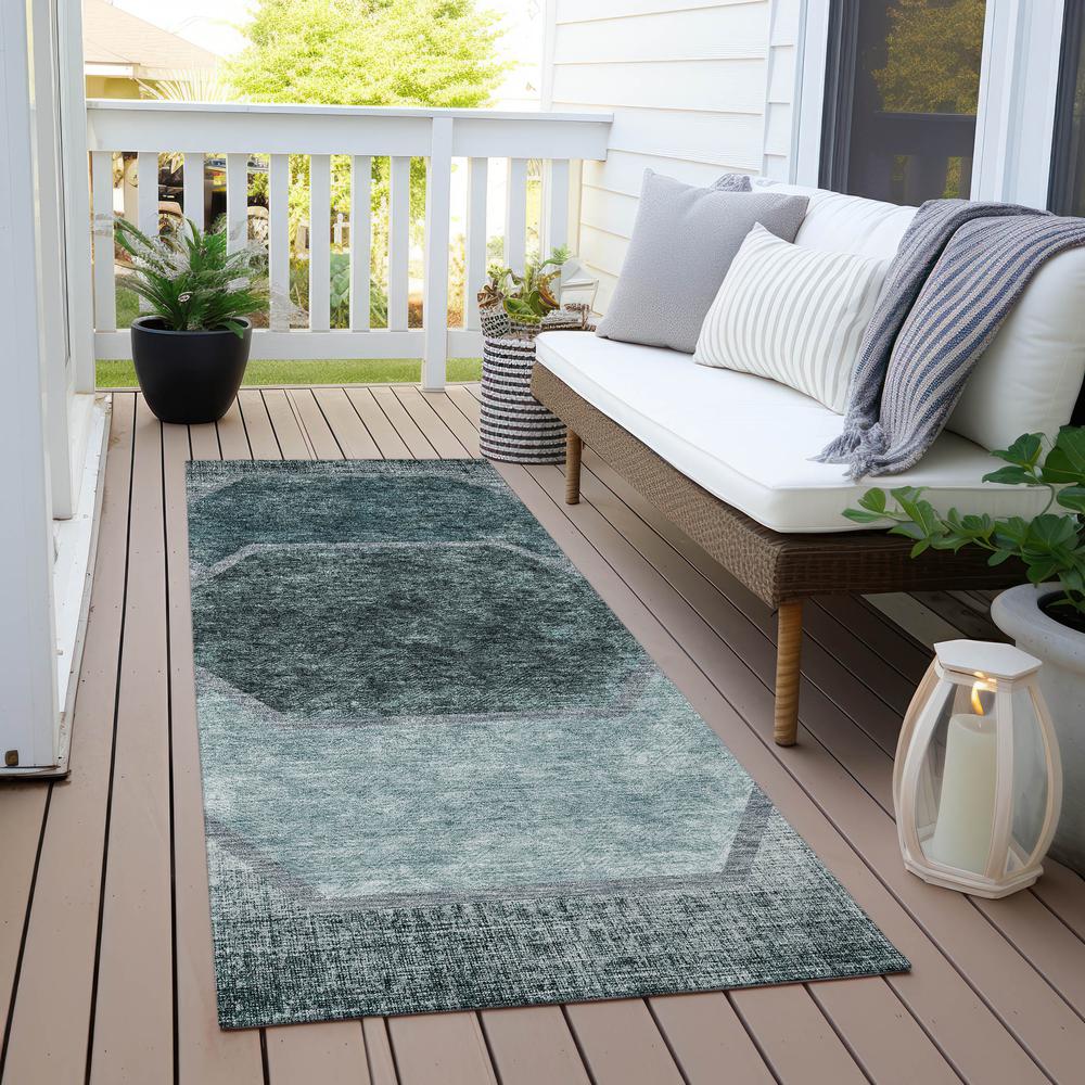 Chantille ACN679 Teal 2'3" x 7'6" Rug. Picture 7