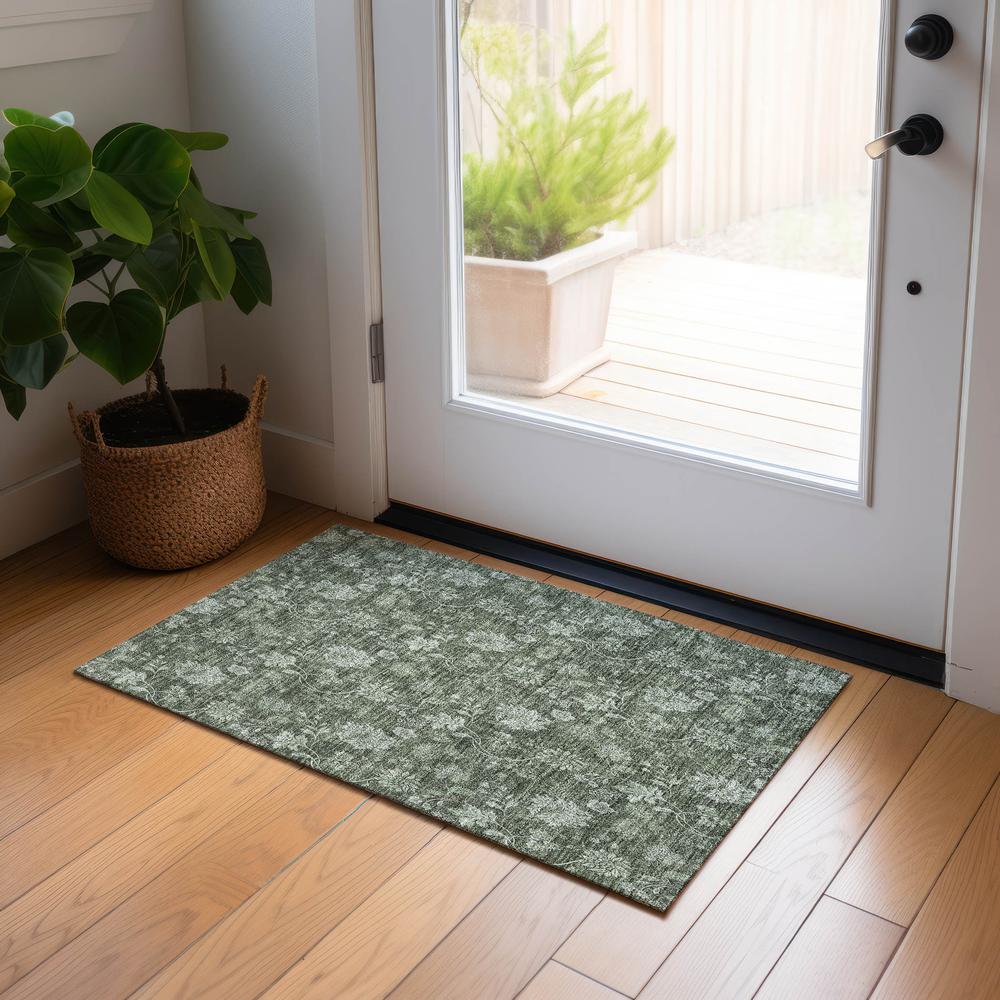 Chantille ACN680 Green 1'8" x 2'6" Rug. Picture 6