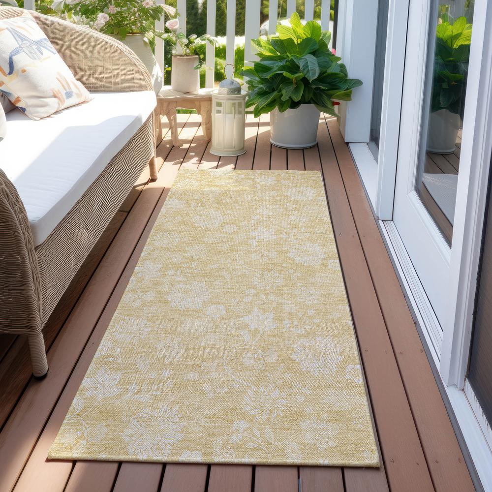 Chantille ACN681 Gold 2'3" x 7'6" Rug. Picture 7