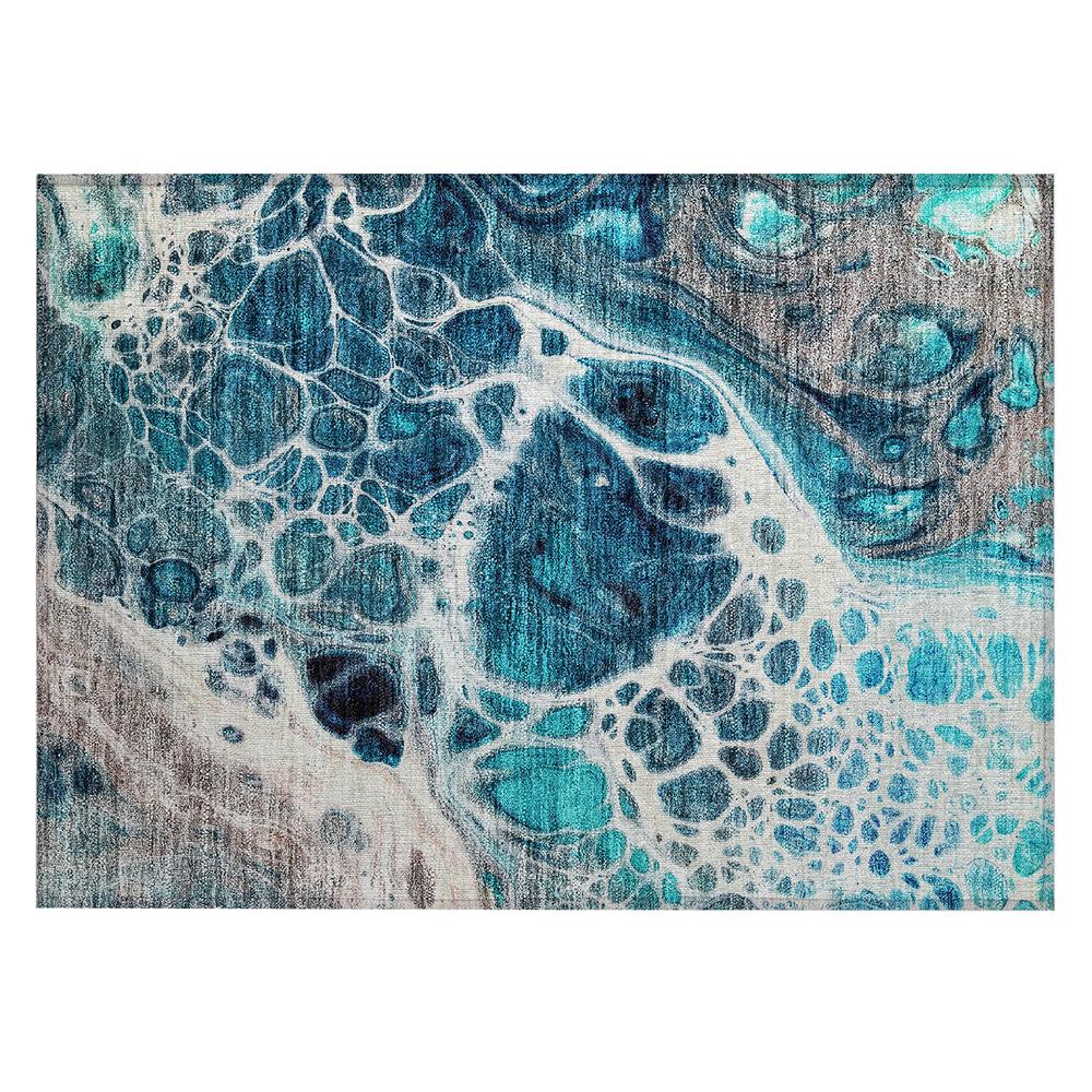 Chantille ACN682 Teal 1'8" x 2'6" Rug. Picture 1