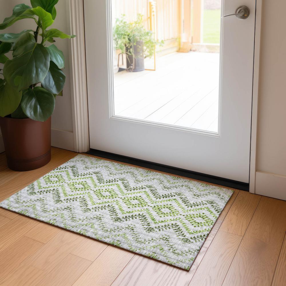 Chantille ACN684 Green 1'8" x 2'6" Rug. Picture 6