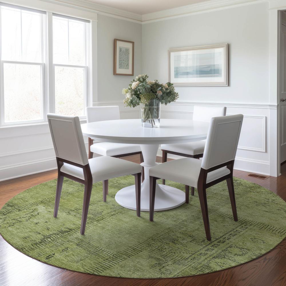 Chantille ACN685 Green 8' x 8' Rug. Picture 6