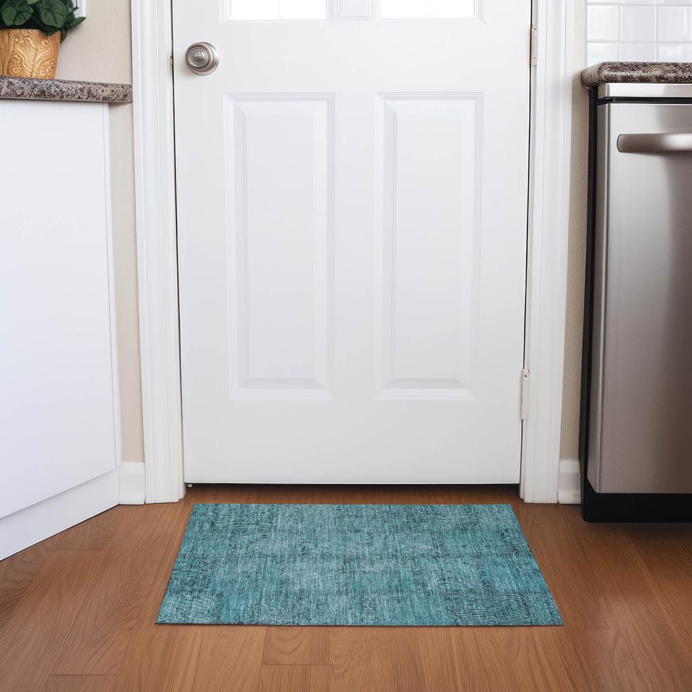 Chantille ACN685 Teal 1'8" x 2'6" Rug. Picture 6