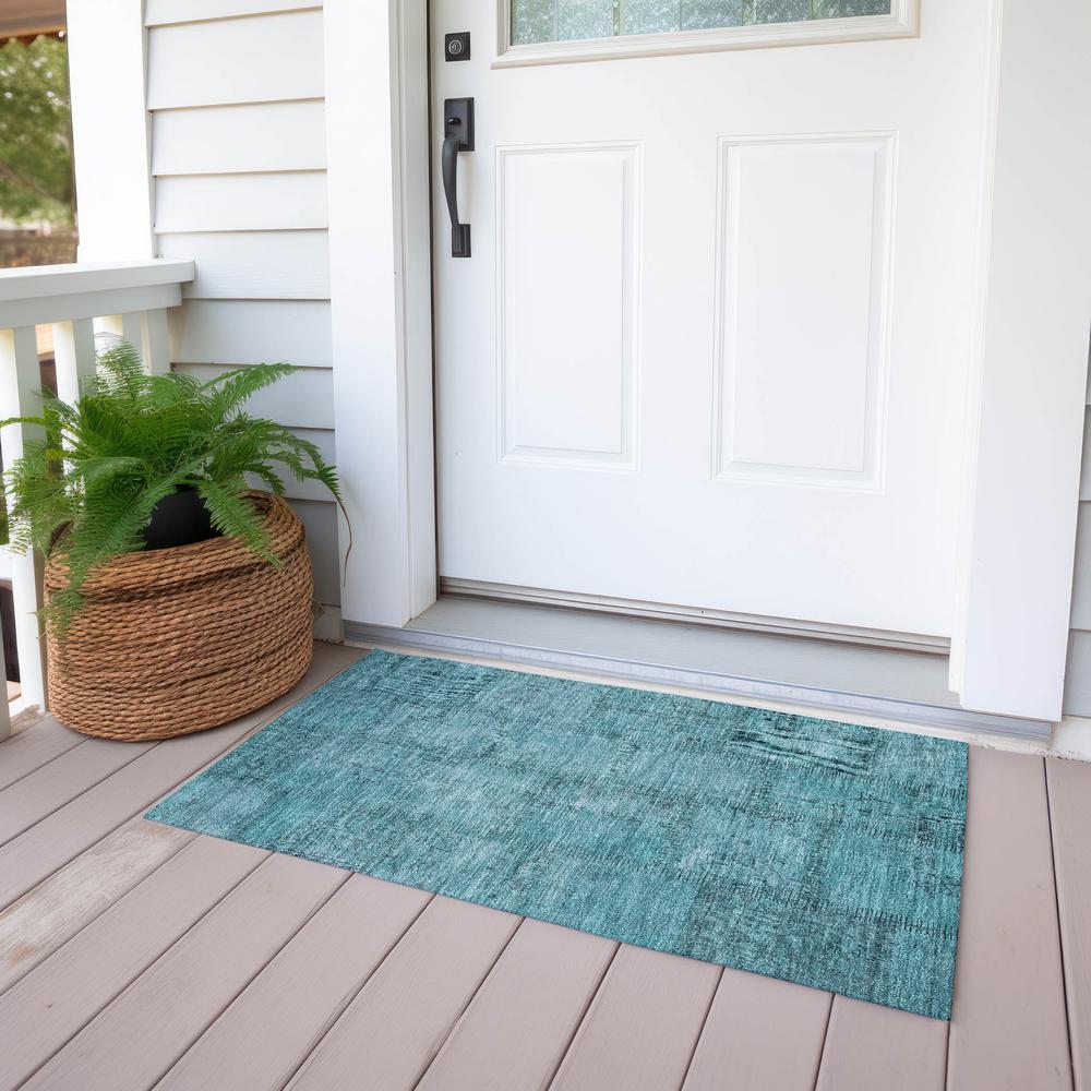 Chantille ACN685 Teal 1'8" x 2'6" Rug. Picture 7