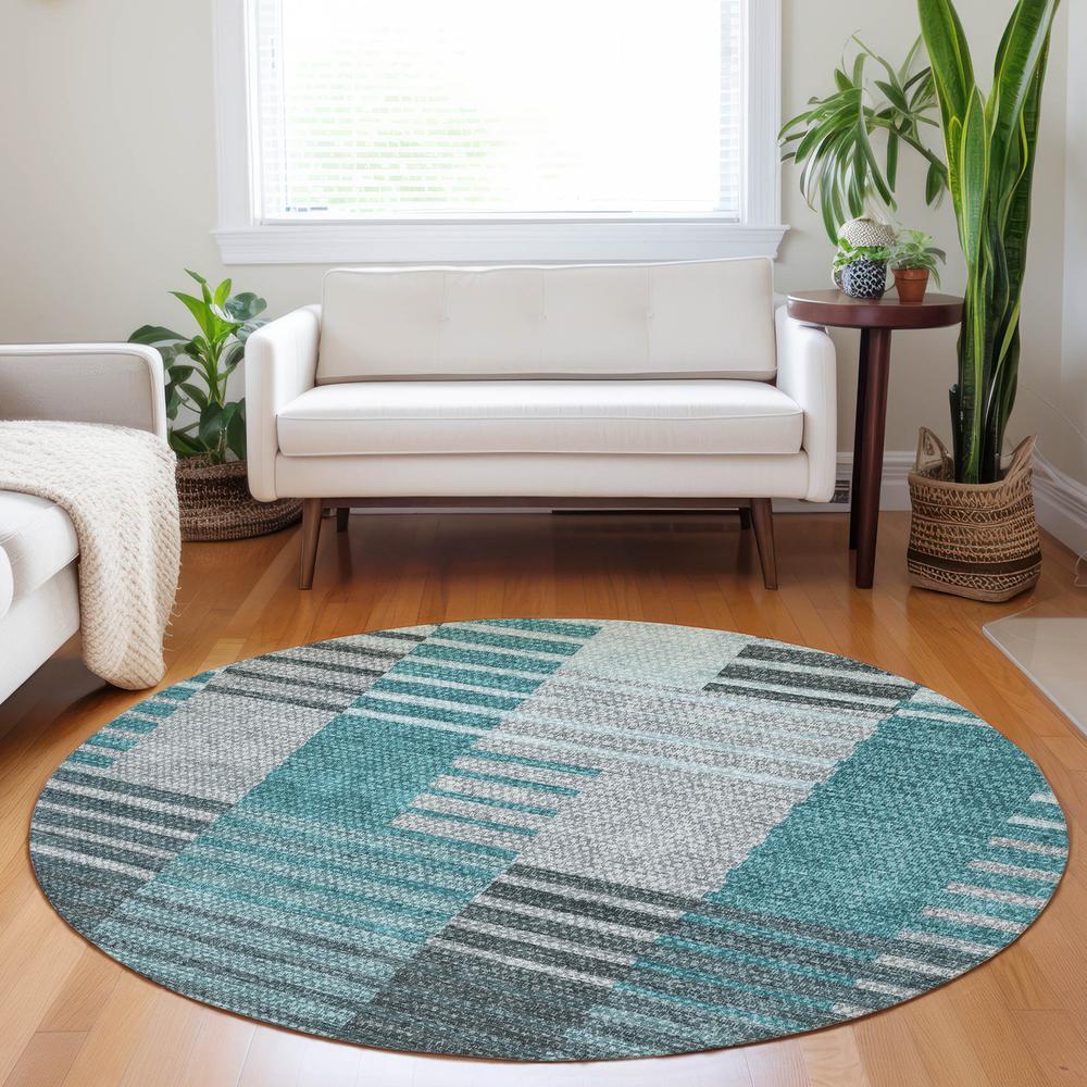 Chantille ACN687 Teal 8' x 8' Rug. Picture 6