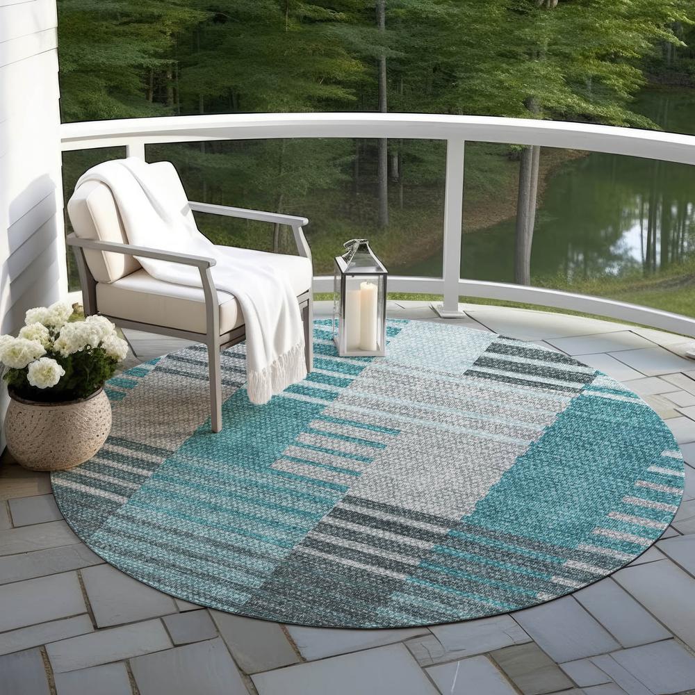 Chantille ACN687 Teal 8' x 8' Rug. Picture 7