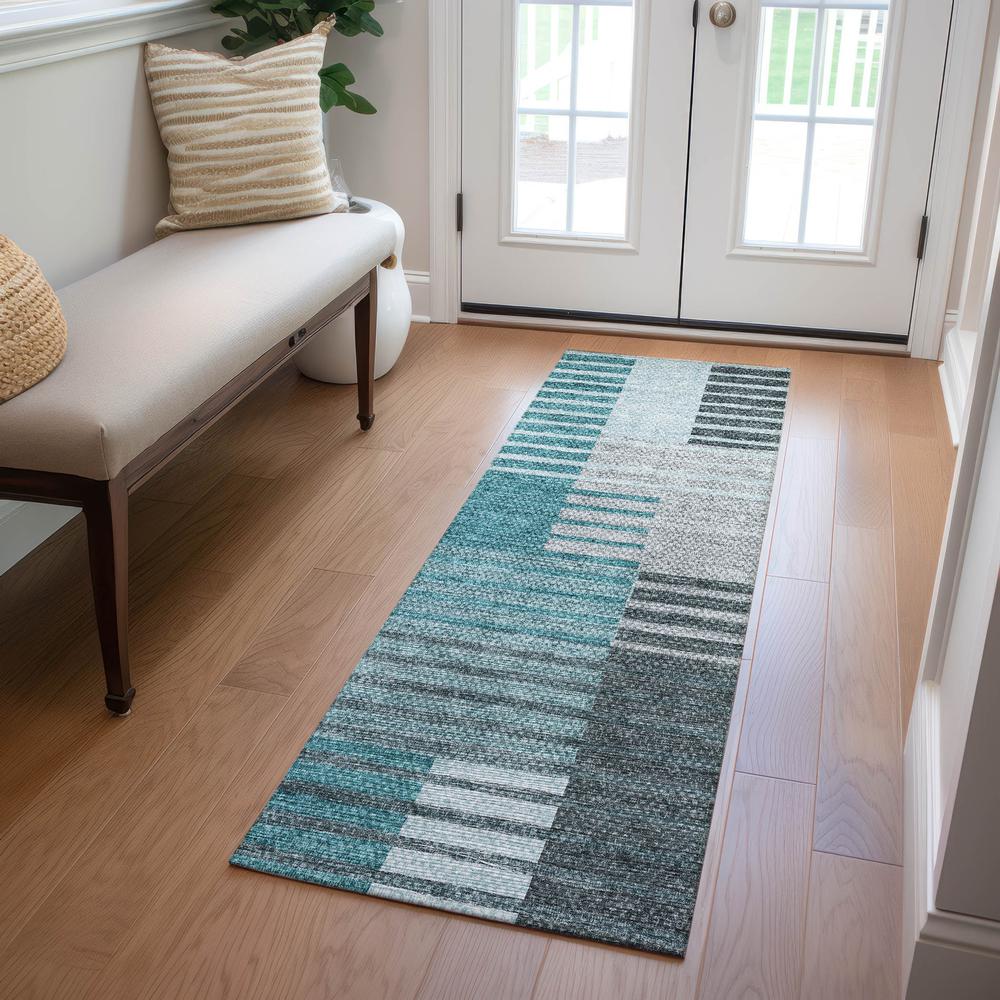Chantille ACN687 Teal 2'3" x 7'6" Rug. Picture 6