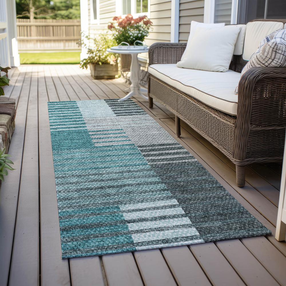 Chantille ACN687 Teal 2'3" x 7'6" Rug. Picture 7