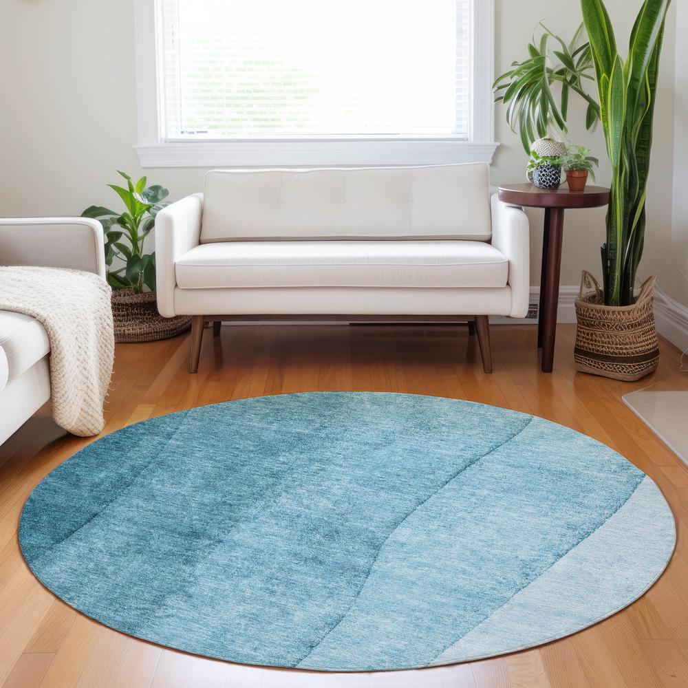 Chantille ACN690 Teal 8' x 8' Rug. Picture 6