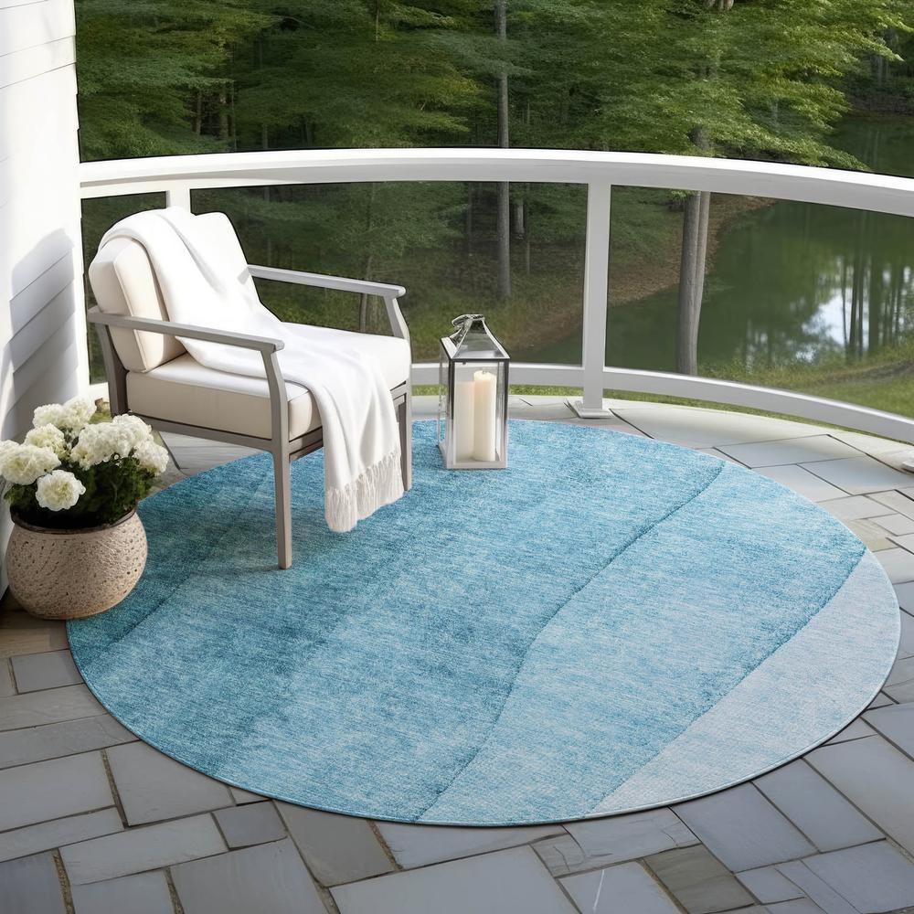 Chantille ACN690 Teal 8' x 8' Rug. Picture 7
