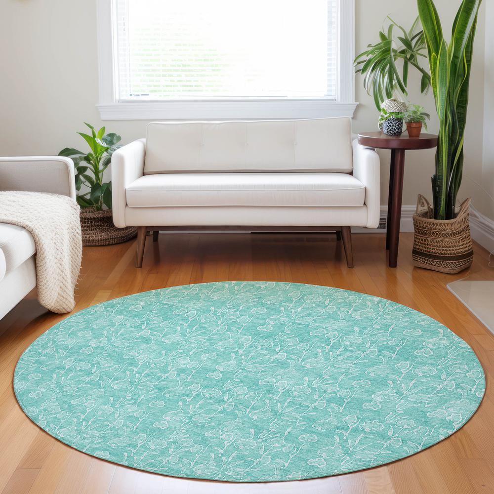 Chantille ACN691 Teal 8' x 8' Rug. Picture 6