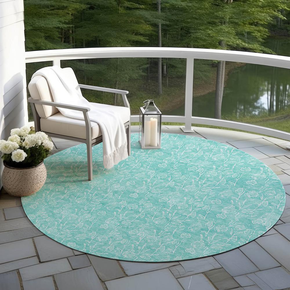 Chantille ACN691 Teal 8' x 8' Rug. Picture 7