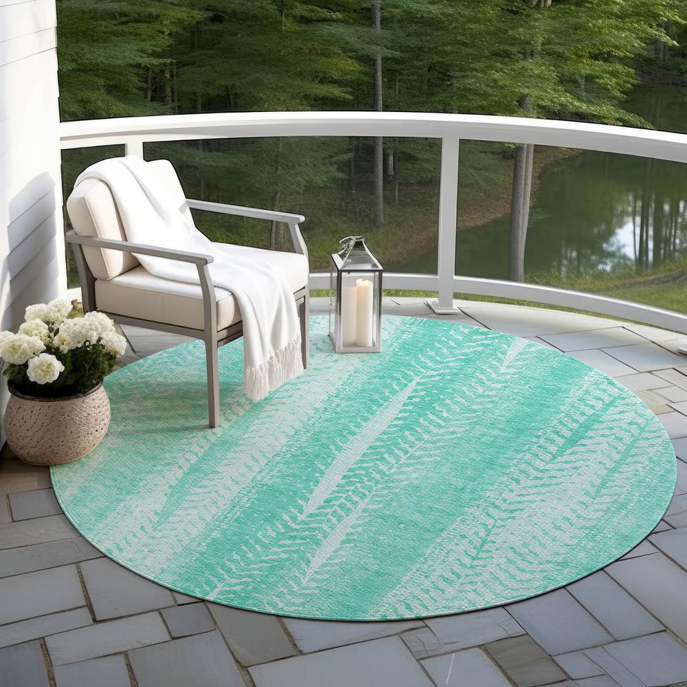 Chantille ACN694 Teal 8' x 8' Rug. Picture 7
