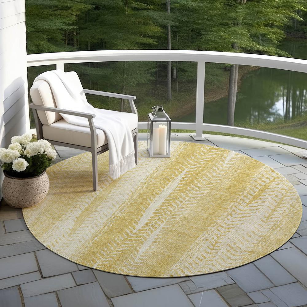 Chantille ACN694 Gold 8' x 8' Rug. Picture 7