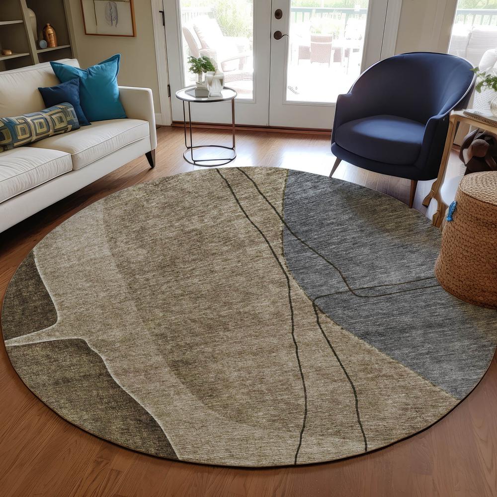 Chantille ACN696 Brown 8' x 8' Rug. Picture 6