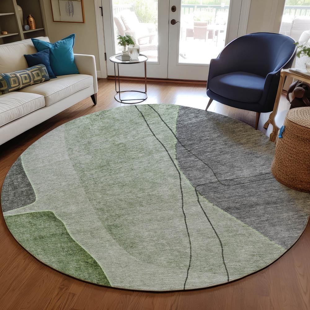 Chantille ACN696 Green 8' x 8' Rug. Picture 6