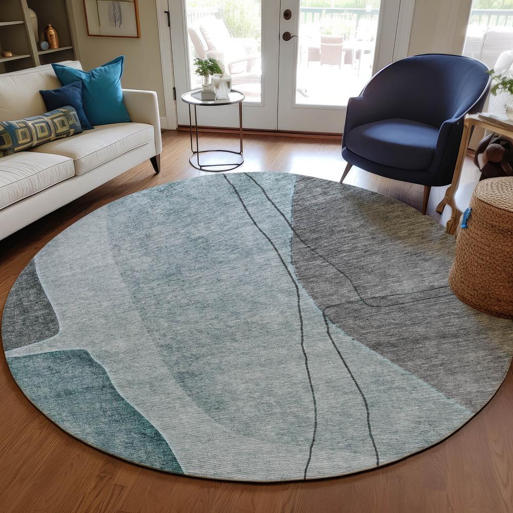 Chantille ACN696 Teal 8' x 8' Rug. Picture 6