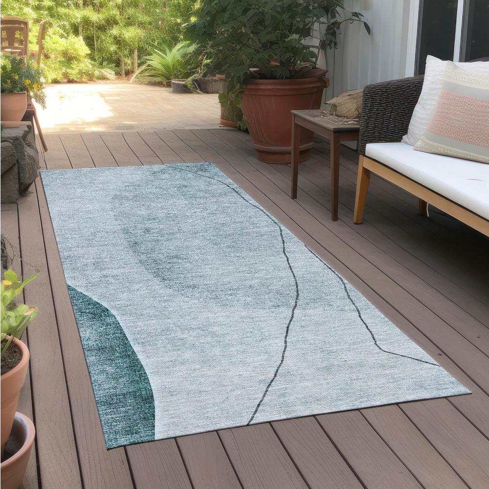 Chantille ACN696 Teal 2'3" x 7'6" Rug. Picture 7
