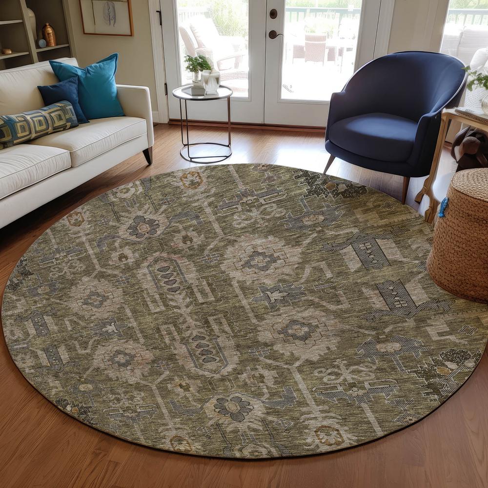 Chantille ACN697 Brown 8' x 8' Rug. Picture 7