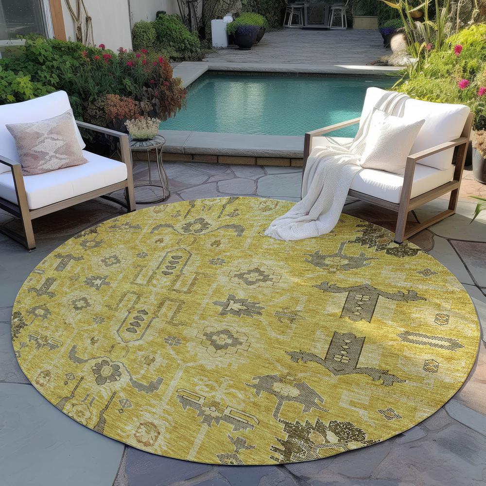 Chantille ACN697 Gold 8' x 8' Rug. Picture 7