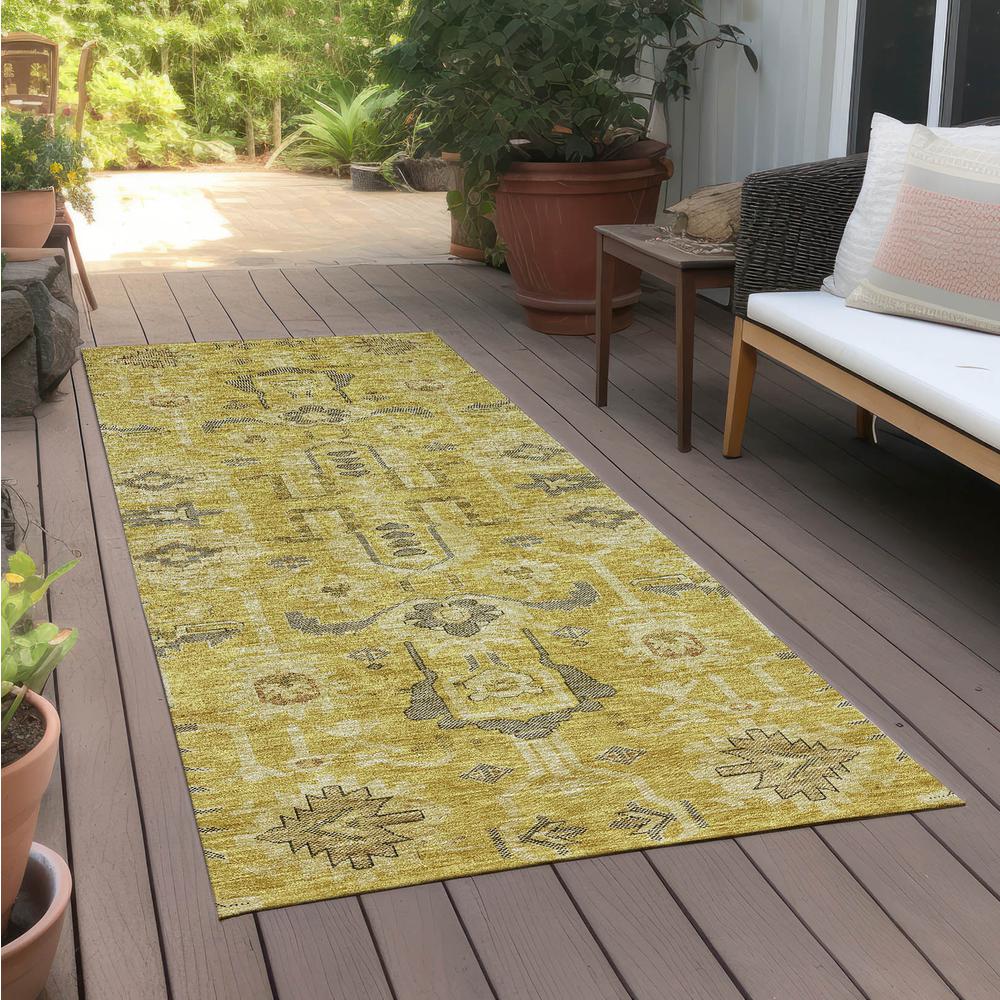 Chantille ACN697 Gold 2'3" x 7'6" Rug. Picture 7