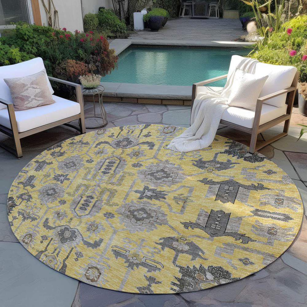 Chantille ACN697 Gold 8' x 8' Rug. Picture 8