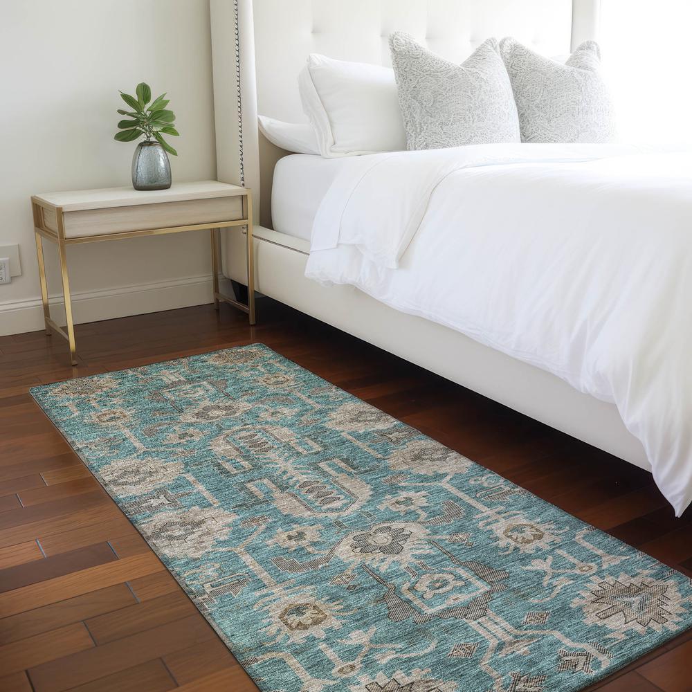 Chantille ACN697 Teal 2'3" x 7'6" Rug. Picture 6