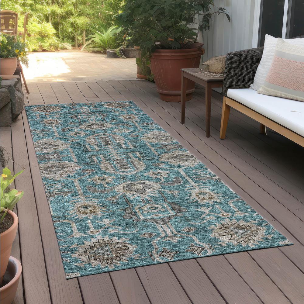 Chantille ACN697 Teal 2'3" x 7'6" Rug. Picture 7