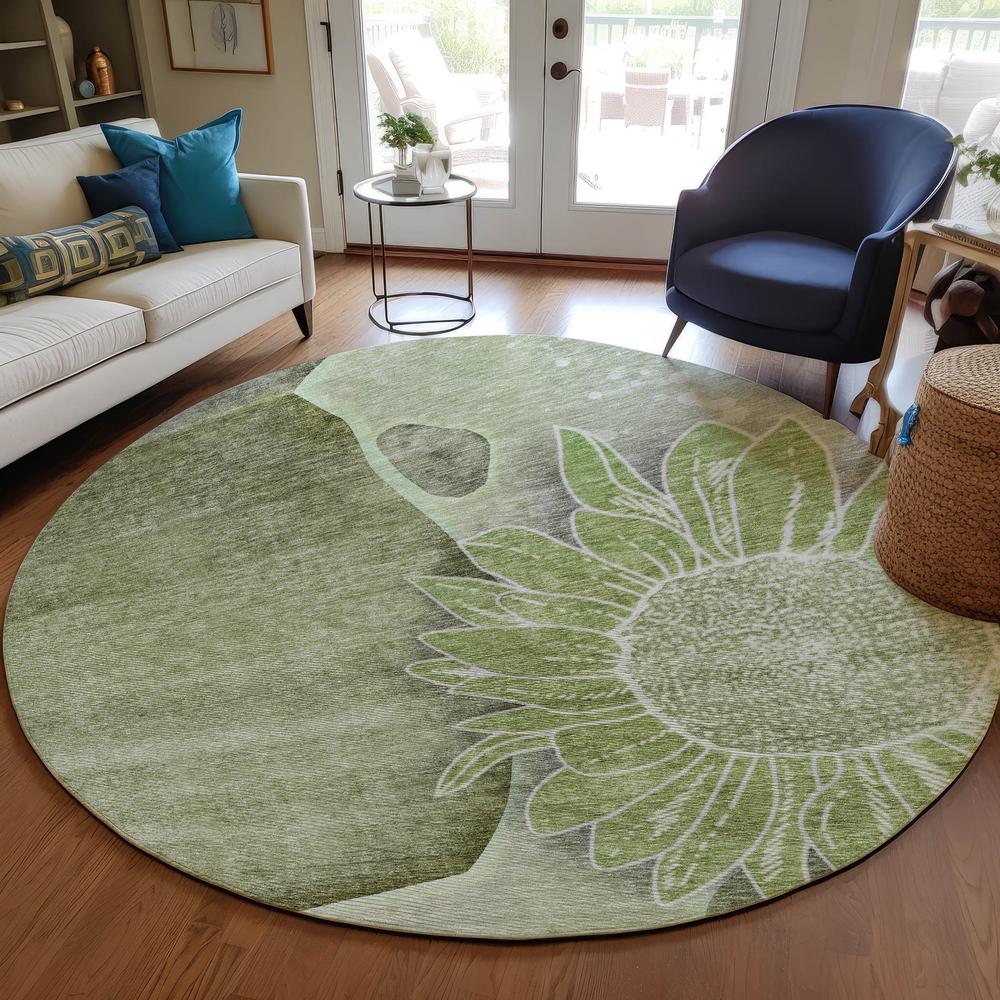 Chantille ACN700 Green 8' x 8' Rug. Picture 6