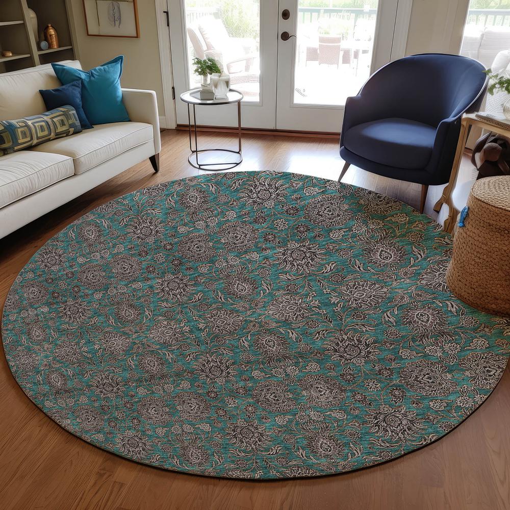 Chantille ACN702 Teal 8' x 8' Rug. Picture 6