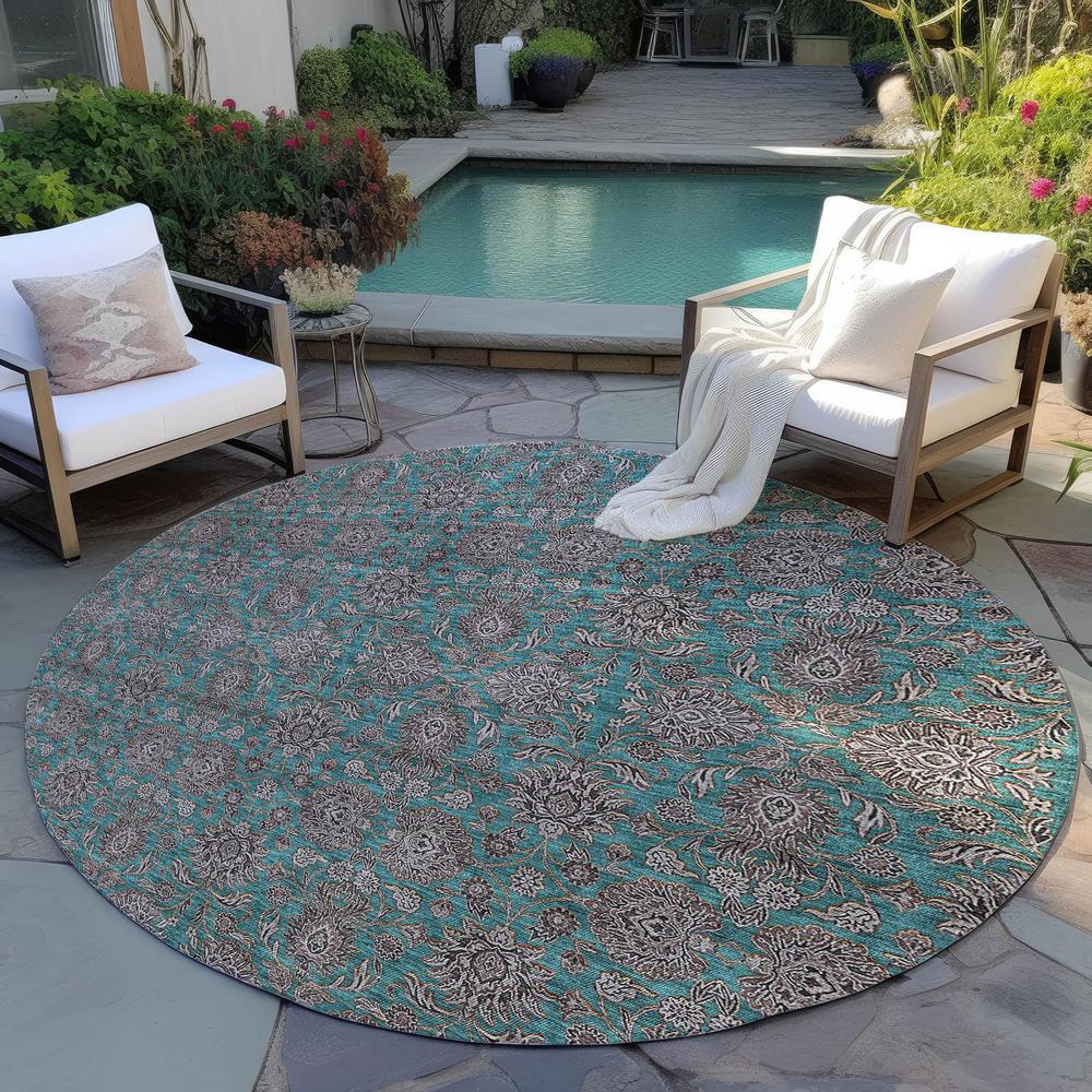 Chantille ACN702 Teal 8' x 8' Rug. Picture 7
