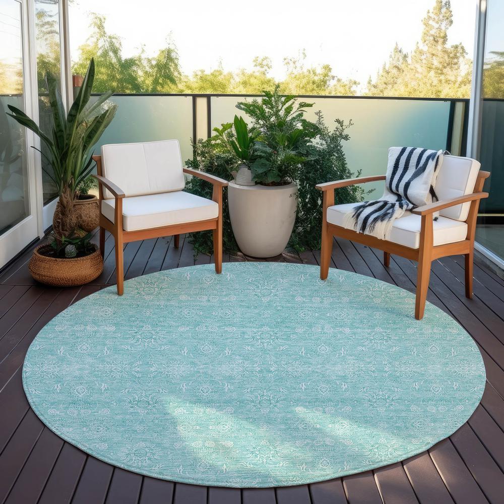Chantille ACN703 Teal 8' x 8' Rug. Picture 8