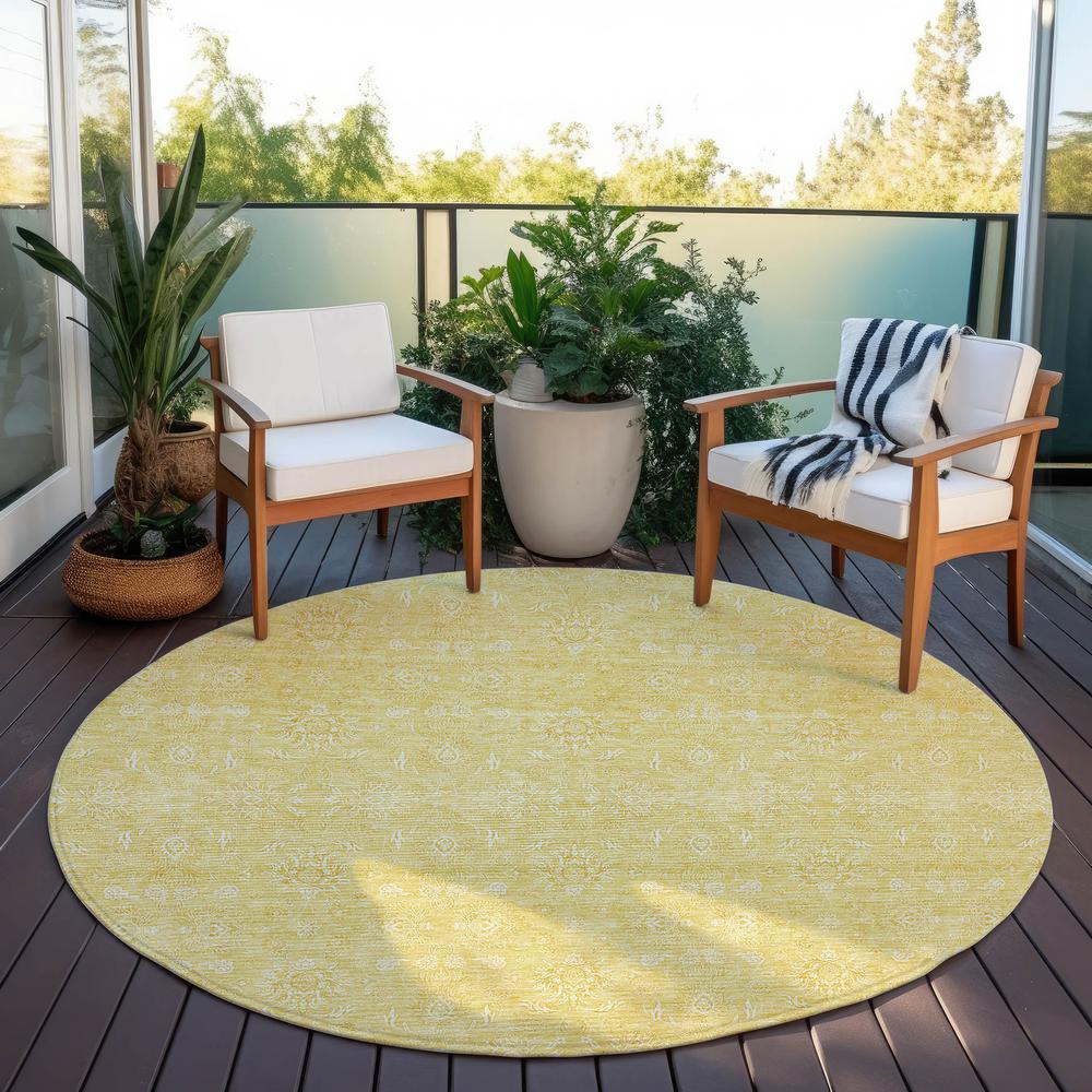 Chantille ACN703 Gold 8' x 8' Rug. Picture 7