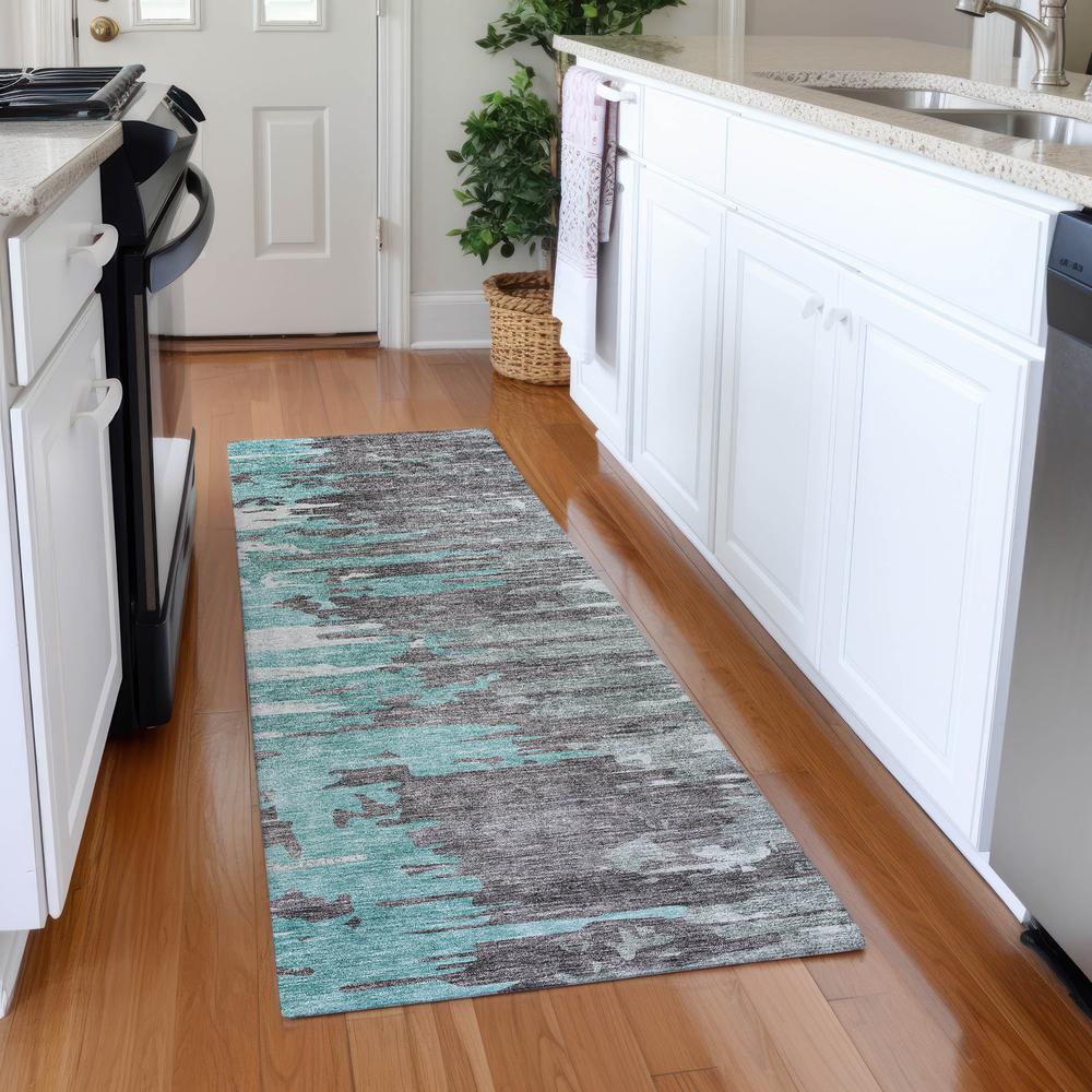 Chantille ACN704 Teal 2'3" x 7'6" Rug. Picture 6