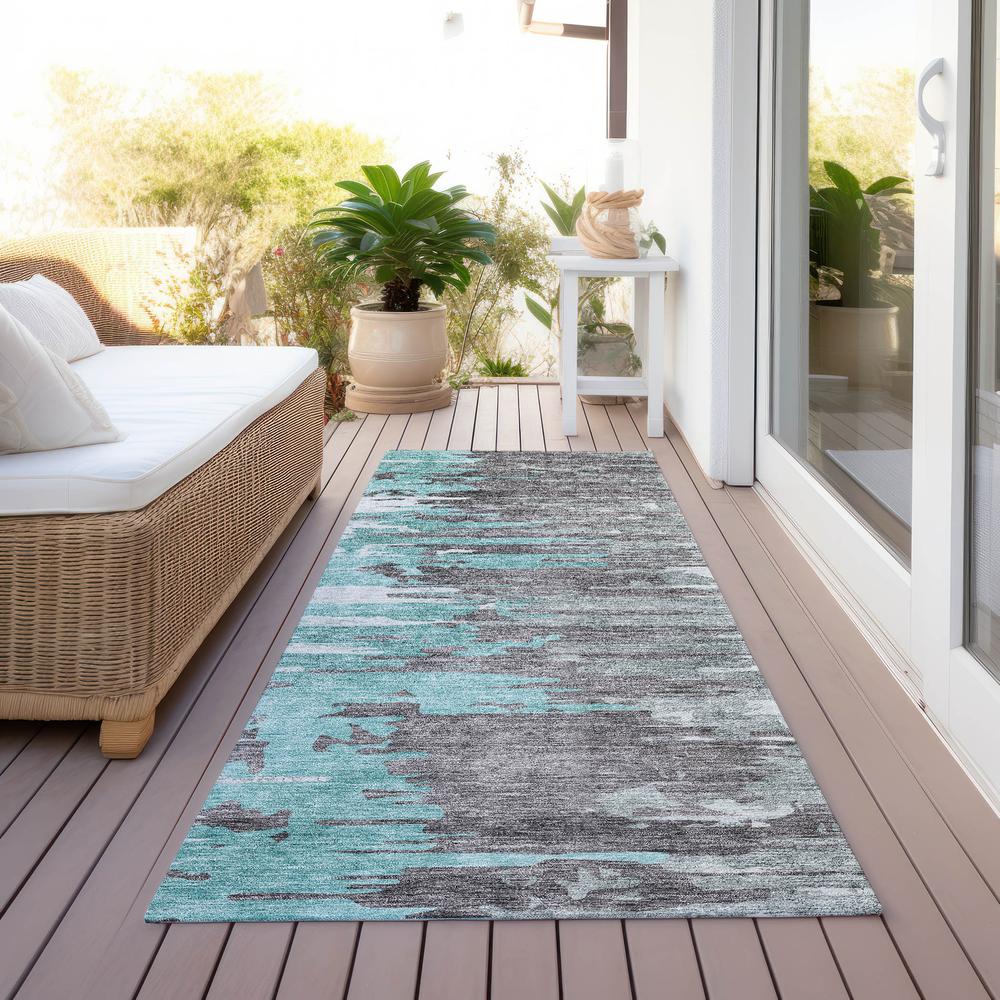 Chantille ACN704 Teal 2'3" x 7'6" Rug. Picture 7