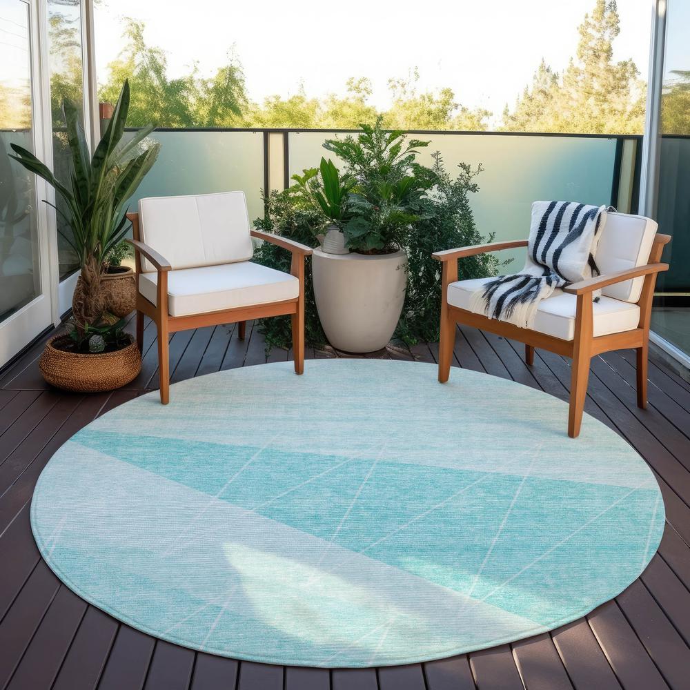 Chantille ACN706 Teal 8' x 8' Rug. Picture 7
