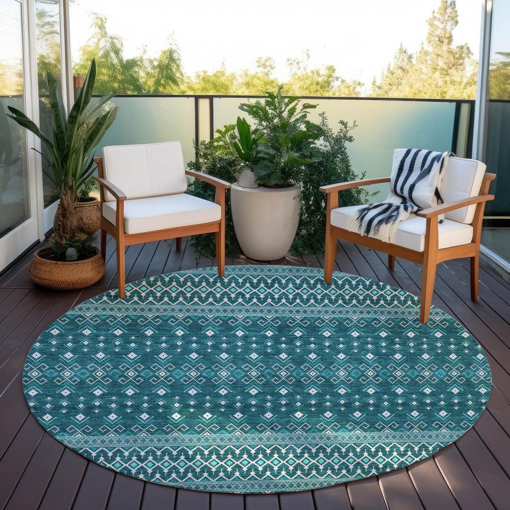 Chantille ACN708 Teal 8' x 8' Rug. Picture 7