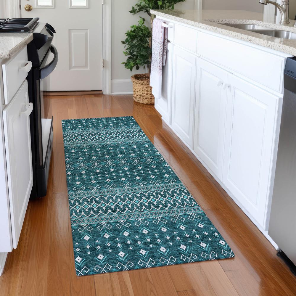 Chantille ACN708 Teal 2'3" x 7'6" Rug. Picture 6