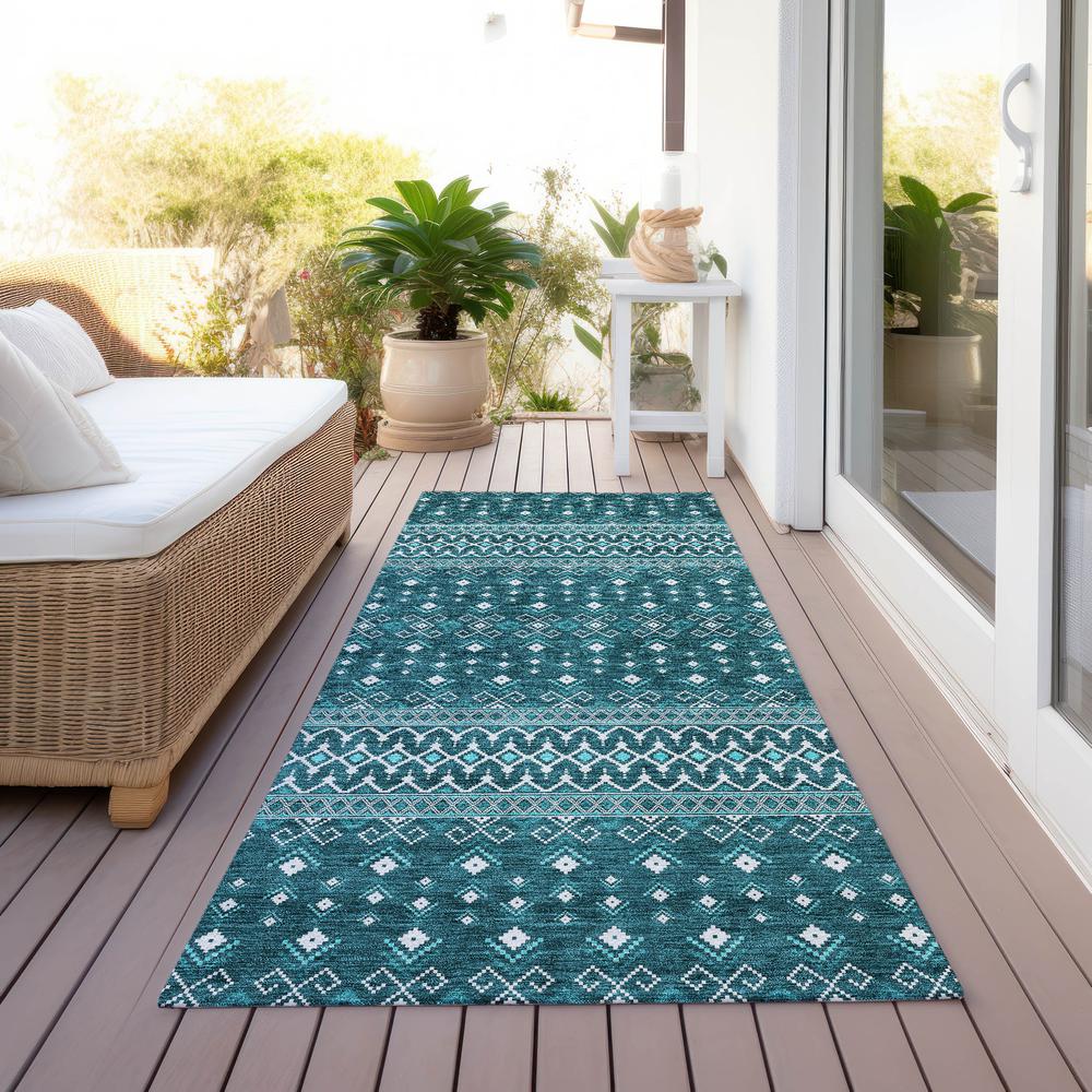 Chantille ACN708 Teal 2'3" x 7'6" Rug. Picture 7