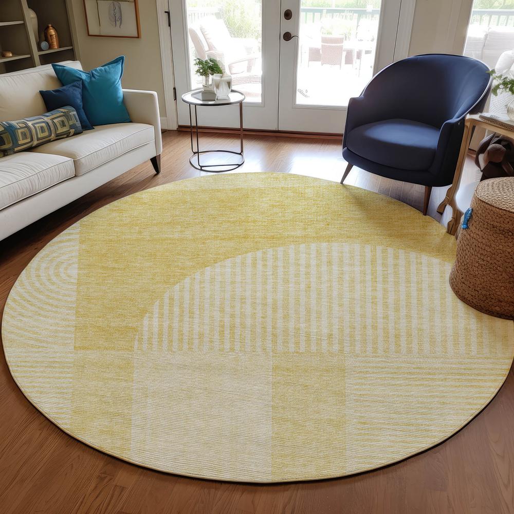 Chantille ACN711 Gold 8' x 8' Rug. Picture 6