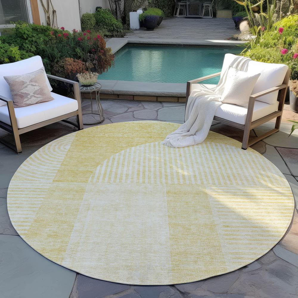 Chantille ACN711 Gold 8' x 8' Rug. Picture 7