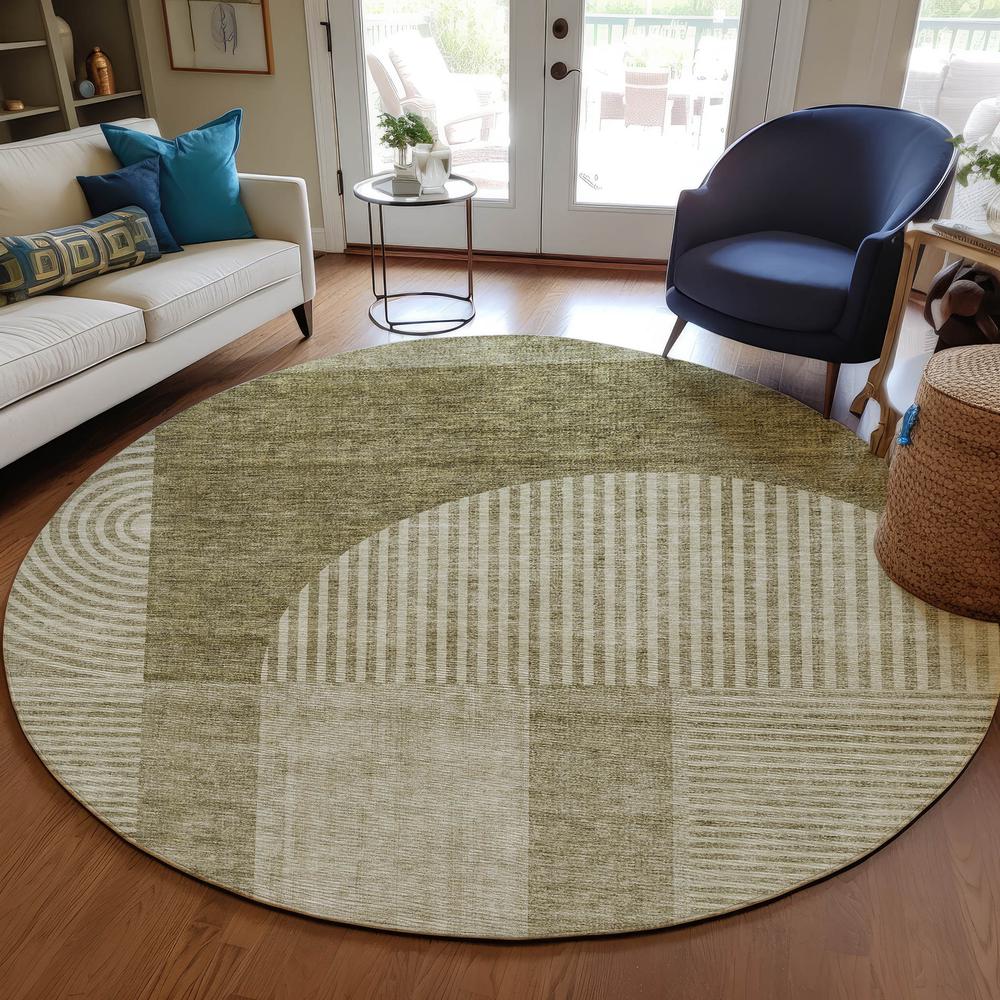 Chantille ACN711 Brown 8' x 8' Rug. Picture 6