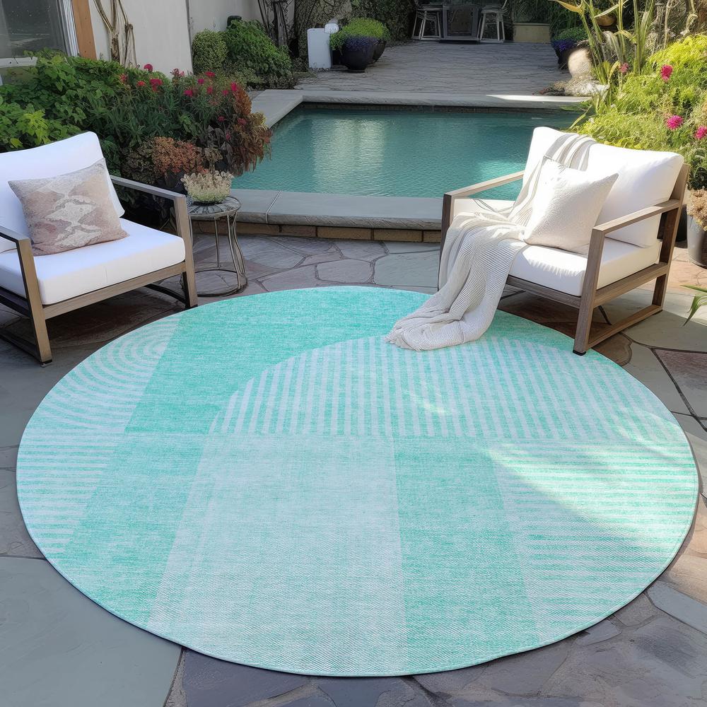 Chantille ACN711 Teal 8' x 8' Rug. Picture 7