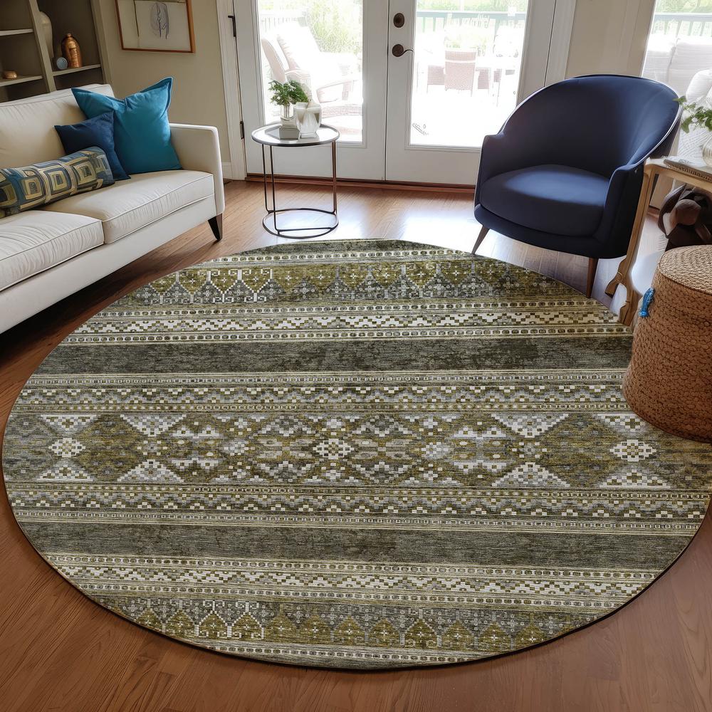 Chantille ACN714 Brown 8' x 8' Rug. Picture 6